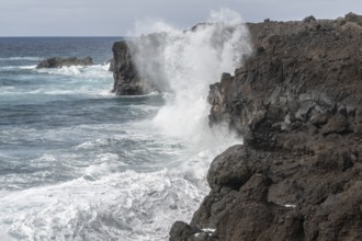 Surf, Los Hervideros, Lanzarote, Canary Islands, Spain, Europe