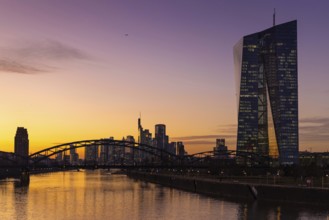 Shortly after sunset, the lights in the offices of the European Central Bank (ECB) and the