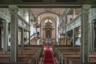 Interior of the Protestant parish church, built 1733-1748, Hauptstr. 44, Betzenstein, Upper