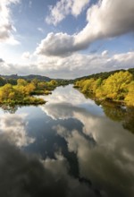 The Ruhr near Bochum-Stiepel, right and Hattingen-Blankenstein, North Rhine-Westphalia, Germany,