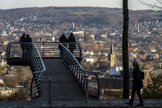 The Nordpark in Wuppertal, Skywalk viewing platform, view over the districts of Barmen and
