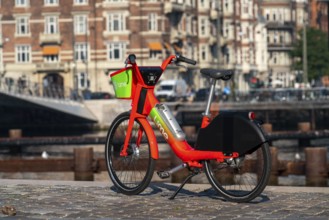 Rental bike, e-bike, from the provider Lime, in Copenhagen, Denmark, Europe