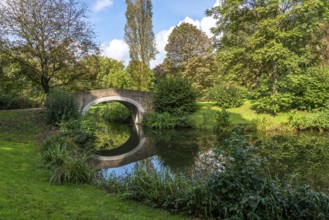The historic Raffelbergpark in the Speldorf district, part of the former Raffelberg brine baths,
