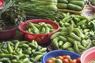 Various vegetables on the market in Vietnam