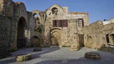 Church of the Holy Virgin of Burgh, Old historical ruins with stone arches and remains of