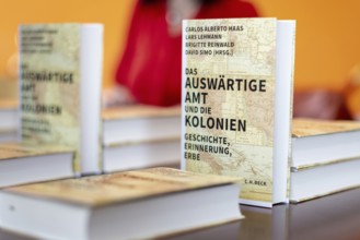 Photographs taken as part of a book presentation on colonial history from the book Das Auswärtige