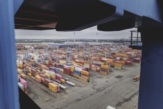 Altenwerder container terminal in Hamburg, 26/07/2024. /