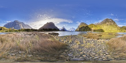 Milford Sound, Fiordland National Park, Panorama, Neuseeland