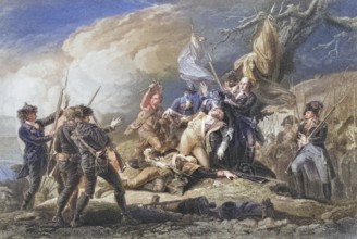 Death of General Montgomery, Battle of Quebec 1775, General Richard Montgomery 1736, 1775. officer