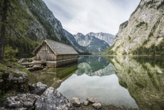 Obersee, Königssee, Schönau, Berchtesgaden National Park, Berchtesgadener Land, Upper Bavaria,