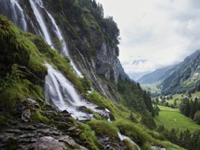 Cascades from the Jungibach Falls, Gental, Canton Bern, Switzerland, Europe