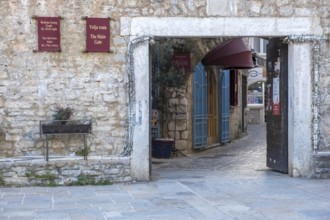 The main gate in the city wall of Budva, Montenegro, Balkans, Europe
