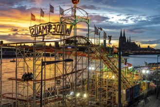 Happy Colonia funfair, Corona-compliant funfair at the Deutzer Werft, on the Rhine, Cologne
