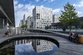 Ørestad district, the youngest district of Copenhagen, on the island of Amager, was planned in 1992