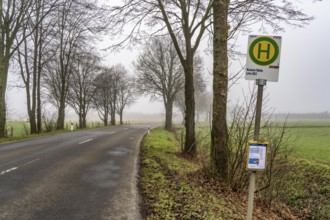 Bus stop, near Kuckum, line EK3 Dorf bei Erkelenz, public transport with only a few connections