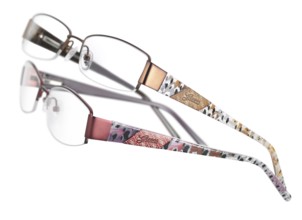 Two stylish Guess glasses on a white background, studio shot