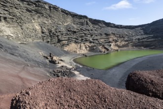 Lago verde, El Golfo, Lanzarote, Canary Islands, Spain, Europe