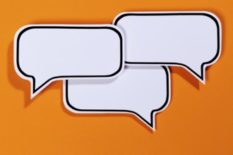 Speech bubbles with text free space Copyspace as communication Information concept talk