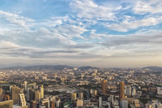 Evening clouds over Kuala Lumpur city centre, Malaysia, Asia