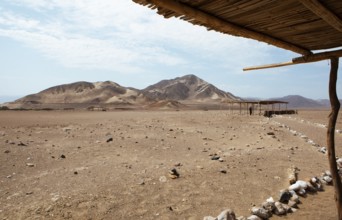 Chauchilla burial ground or desert cemetery, Ica region, Nazca province, Peru, South America