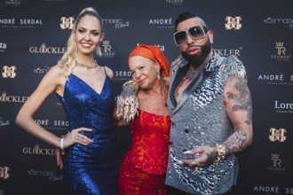 Beatrice Turin, Barbara Engel and Harald Glööckler at the first Fashion Night with Harald Glööckler