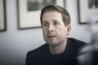 Kevin Kuehnert, SPD General Secretary, recorded in Berlin, 20/08/2024 during an interview