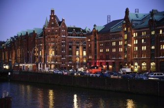 Europe, Germany, Hamburg, historic warehouse district, view from the customs canal to the former