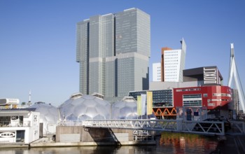 De Rotterdam building designed by architect Rem Koolhaas as a vertical city nears completion in