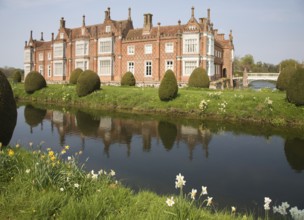 Helmingham Hall an historic moated manor house in Helmingham, Suffolk, England with origins from