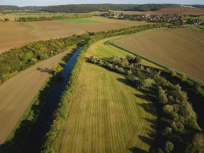 River Unstrut between Wendelstein and Memleben, Wendelstein, Saxony-Anhalt, Germany, Europe
