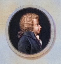 Wolfgang Amadeus Mozart 1756-1791, German composer. From the book Gallery of Portraits, published