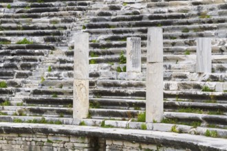 Detail of the theatre of Priene, Priene, Güllübahçe, Aydin province, Aegean region, Turkey, Asia