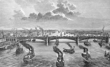 Saint Louis in America, in 1880, Historical, digital reproduction of an original from the 19th