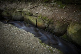 Hiking trail, Schenner Waalweg, Neuwaal, stream, long exposure, Schenna, Scena, South Tyrol,