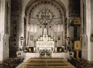 Interior of Notre Dame d'Afrique, Basilica of Our Lady of Africa, a Roman Catholic Marian