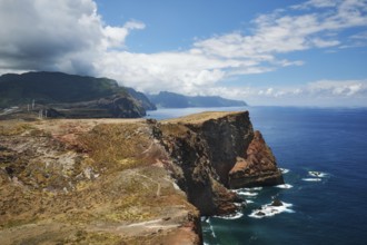 Madeira Island scenic rugged landscape view from Ponta do Sao Lourenco cape. Madeira, Portugal,