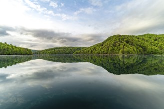 The largest lake Kozjak in Plitvice Lakes National Park, Croatia, Europe