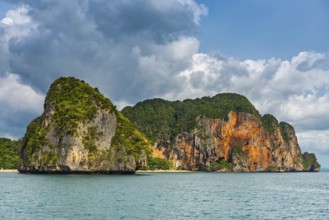 Island landscape near Krabi, stormy sky, thunderstorm, cloudy, weather, sky, storm clouds, nature,
