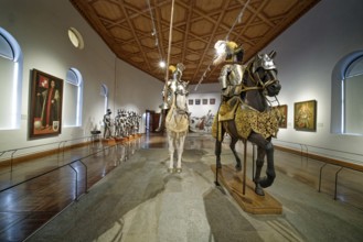 Archduke Ferdinand II's wedding armour, personal armour room, museum, Renaissance Ambras Castle,