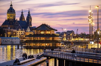 Amsterdam, Netherlands, city centre, St. Nicholas Basilica, new quarter on the Oosterdokskade,