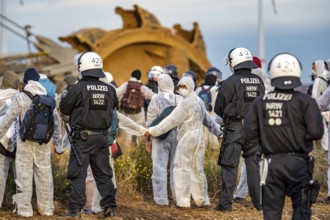 Protest action against the demolition of the village of Lützerath in the Rhenish lignite mining