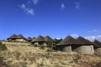 In the highlands of Abyssinia, in the Semien Mountains, landscape in Semien Mountains National