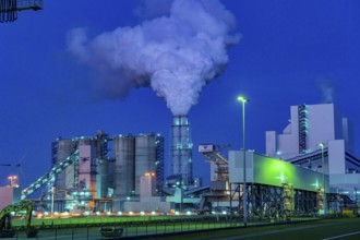 RWE coal-fired power station Eemshavencentrale, in the seaport of Eemshaven, operated by RWE Power,