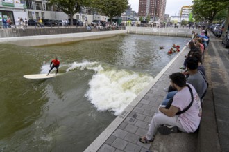 Surfing facility in the city centre of Rotterdam, Rif010, supposedly the world's first wave