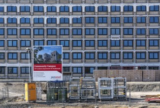 Construction site of the Community Campus, 737 student flats, each 20 square metres in size, fully