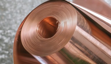 Metal, copper, copper sheet on rolls for further processing