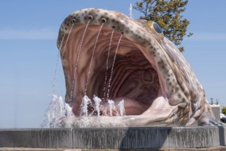 Fish fountain by Mark Dion, Stavoren, Province of Friesland, Nielerland