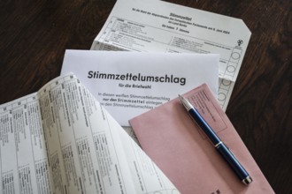 Ballot letter, ballot paper, ballot paper for the 2024 European elections in Germany