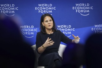 Annalena Bärbock (Alliance 90/The Greens), Federal Foreign Minister, photographed during a panel