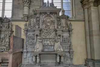Magdeburg cathedral, Stone Epitaph, Magdeburg, Saxony Anhalt, Germany, Europe